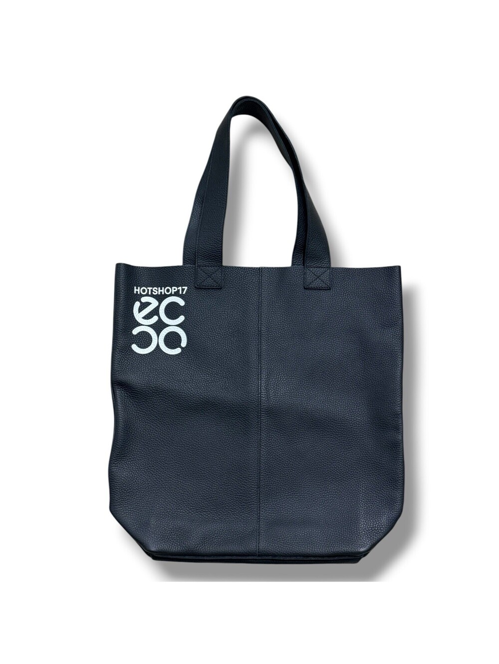 ECCO Leather HOTSHOP17 Black Pebbled Leather Tote Bag Netherlands Event Rare